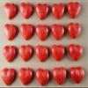 20 x edible 3D 20mm hearts, icing toppers, cake cupcakes decorations T058 (Red Shimmer) view 2