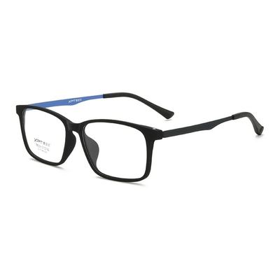 LTSRLL Blue Light Blocking Rectangle Metal Reading Glasses, Blue Light Blocking Computer Readers, Anti Eyestrain Eyeglasses (Color : Blue, Size : +250)