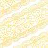 Large Pre-Made Ready to Use Edible Cake Lace Scallop Trim Yellow 14-inch 10-Piece Set view 1