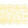 Large Pre-Made Ready to Use Edible Cake Lace Scallop Trim Yellow 14-inch 10-Piece Set view 2