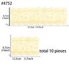 Large Pre-Made Ready to Use Edible Cake Lace Scallop Trim Yellow 14-inch 10-Piece Set view 3