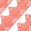 Large Pre-Made Ready to Use Edible Cake Lace Scallop Decoration Red 14-inch 10-Piece Set view 1