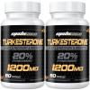 Turkesterone Supplement 1200mg Ajuga Turkestanica Extract (2 Packages)- High Strength, Standardized to 20% Turkesterone, Muscle Growth & Strength - Vegan, Free from Soy, Additives view 1