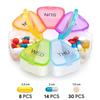 Portable Weekly Pill Box Organiser Easy to Open 7 Day Premium Quality Tablet Box Travel Pill Case with Snap Shut Lids Design Supplements Medicine Tablet Organiser for Vitamins view 3