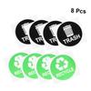 Alipis 8pcs Trash Sticker Adhesive Trash Can Label and Recycle Signs for Bin Labels Self Adhesive Numbers for Dustbins view 2