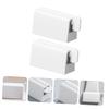2pcs Toothpaste Squeezer Toothpaste Tube Roller Cream Tube Squeezer Toothpaste for Kids Toothpaste Rolling Squeezer Rolling Tube Pusher Silicone pad to Rotate Wall Hanging White view 4