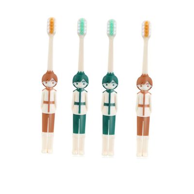 minkissy 4pcs Boy Girl Soft Bristle Toothbrushes for Years Cute Cartoon Design Ergonomic Grip Gentle for Boy Girl Gums for Oral Care and Daily Use