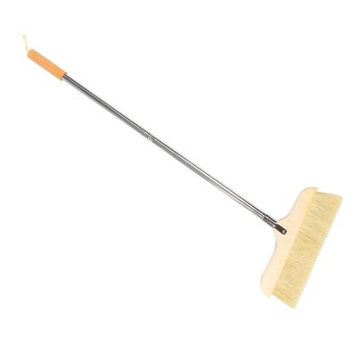 SEWOART Wooden Broom Soft Bristles for Hardwood Floor Cleaning for Bedroom Kitchen Bathroom Use