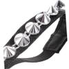 SEWOART Women Heel Strap Punk Rivet Design Polyester and Plastic Shoe Strap Prevents Slipping Protects High Heels from Falling off Black Base Silver Rivet view 2