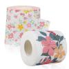 2 Rolls of Floral Printed Toilet Paper - Decorative Flower Pattern Tissues for Home, Office, Travel - Soft and Skin-Friendly view 3
