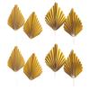 ccHuDE 20 Pcs Paper Palm Fan Cake Toppers Paper Leaf Cake Toppers Cute Cupcake Toppers Party Cake Insert Decoration for Wedding Birthday Party Gold view 1