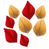 ccHuDE 20 Pcs Paper Palm Fan Cake Toppers Paper Leaf Cake Toppers Cute Cupcake Toppers Party Cake Insert Decoration for Wedding Birthday Party Gold view 3