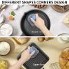 Cast Iron Scrubber with Pan Scraper, 316 Chainmail Scrubber, Upgraded Chain Mail Scrubber Sponge, Cast Iron Cleaner for Grill Pan Skillet Wok Carbon Steel, Dutch Oven Metal Brush Cleaning Kit, Blue view 2