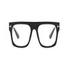 NOVESIXTDAT Stylish Oversized Aviator Reading Glasses, Large Square Blue Light Blocking Computer Readers Unbreakable Eyeglasses (Color : Black, Size : +100) view 1
