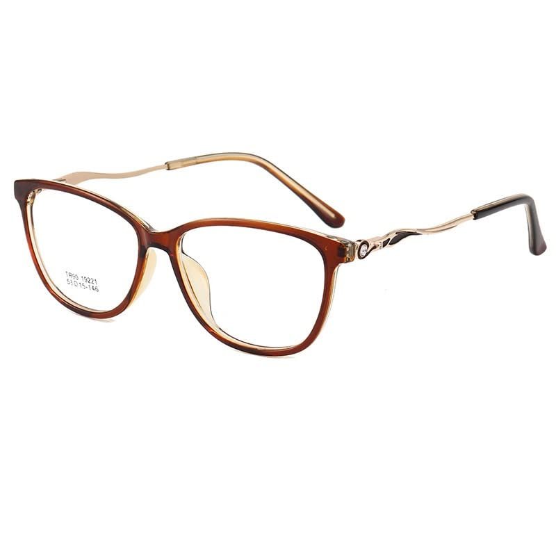NOVESIXTDAT Stylish Reading Glasses, Ultra Light Blue Light Blocking Computer Readers, Anti Glare Eyewear with Spring Hange (Color : Tea, Size : +350)
