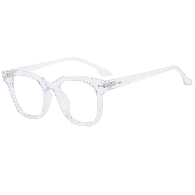 NOVESIXTDAT Blue Light Blocking Reading Glasses for Men Women, HD Anti Glare Computer Reader, Anti Eye Strain Gaming/TV Glasses (Color : Clear, Size : +200)