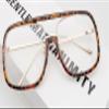LTSRLL Oversized Aviator Reading Glasses, Large Square Anti Glare Computer Goggle, Blue Light Blocking Readers Eyeglasses (Color : Leopard, Size : +200) view 1