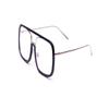 LTSRLL Oversized Aviator Reading Glasses, Large Square Anti Glare Computer Goggle, Blue Light Blocking Readers Eyeglasses (Color : Black, Size : +0.00) view 3