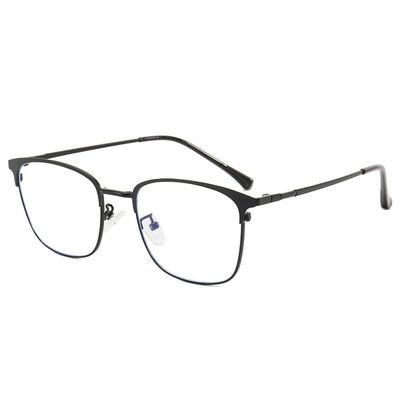 LTSRLL Classic Metal Reading Glasses Blue Light Blocking Glasses, Anti Eyestrain Computer Readers, Gaming/TV Glasses Women (Color : Black, Size : +100)