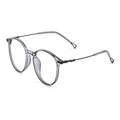 NOVESIXTDAT Retro Round Reading Glasses Fatigue Relieve Computer Readers Anti Blue Light Presbyopic Glasses Flat Light Mirror (Color : Clear-gray, Size : +200)