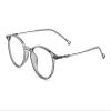 NOVESIXTDAT Retro Round Reading Glasses Fatigue Relieve Computer Readers Anti Blue Light Presbyopic Glasses Flat Light Mirror (Color : Clear-gray, Size : +200) view 1