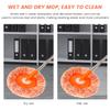 360 Round Wall Cleaning Mop Long Handle Microfiber Dry and Wet Wall Dust Cleaner with 4 Removable Poles and 4 Replaceable Mop Heads for Home Floor Glass Window Ceiling (190cm/4pcs) view 2