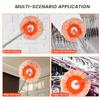 360 Round Wall Cleaning Mop Long Handle Microfiber Dry and Wet Wall Dust Cleaner with 4 Removable Poles and 4 Replaceable Mop Heads for Home Floor Glass Window Ceiling (190cm/4pcs) view 3