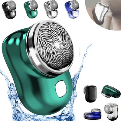 Camic Glidex Portable Mini Electric Shaver, 2023 New Mini Shaver Portable Electric Shaver, Pocket Portable Electric Shave, Pocket Size Waterproof Razor Washable Portable (1 PC Green)
