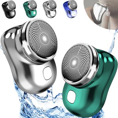 Camic Glidex Portable Mini Electric Shaver, 2023 New Mini Shaver Portable Electric Shaver, Pocket Portable Electric Shave, Pocket Size Waterproof Razor Washable Portable (2 PCS D)