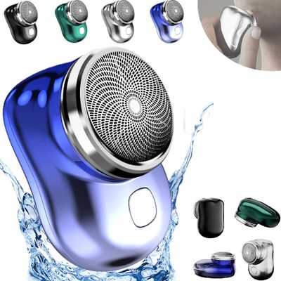 Camic Glidex Portable Mini Electric Shaver, 2023 New Mini Shaver Portable Electric Shaver, Pocket Portable Electric Shave, Pocket Size Waterproof Razor Washable Portable (1 PC Blue)