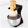Beatifufu Beard Brush Holder Acrylic Desktop Stand for Shaving Brush and Bathroom Grooming Tool Holder Modern Home Storage view 3