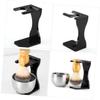 Beatifufu Beard Brush Holder Acrylic Desktop Stand for Shaving Brush and Bathroom Grooming Tool Holder Modern Home Storage view 4