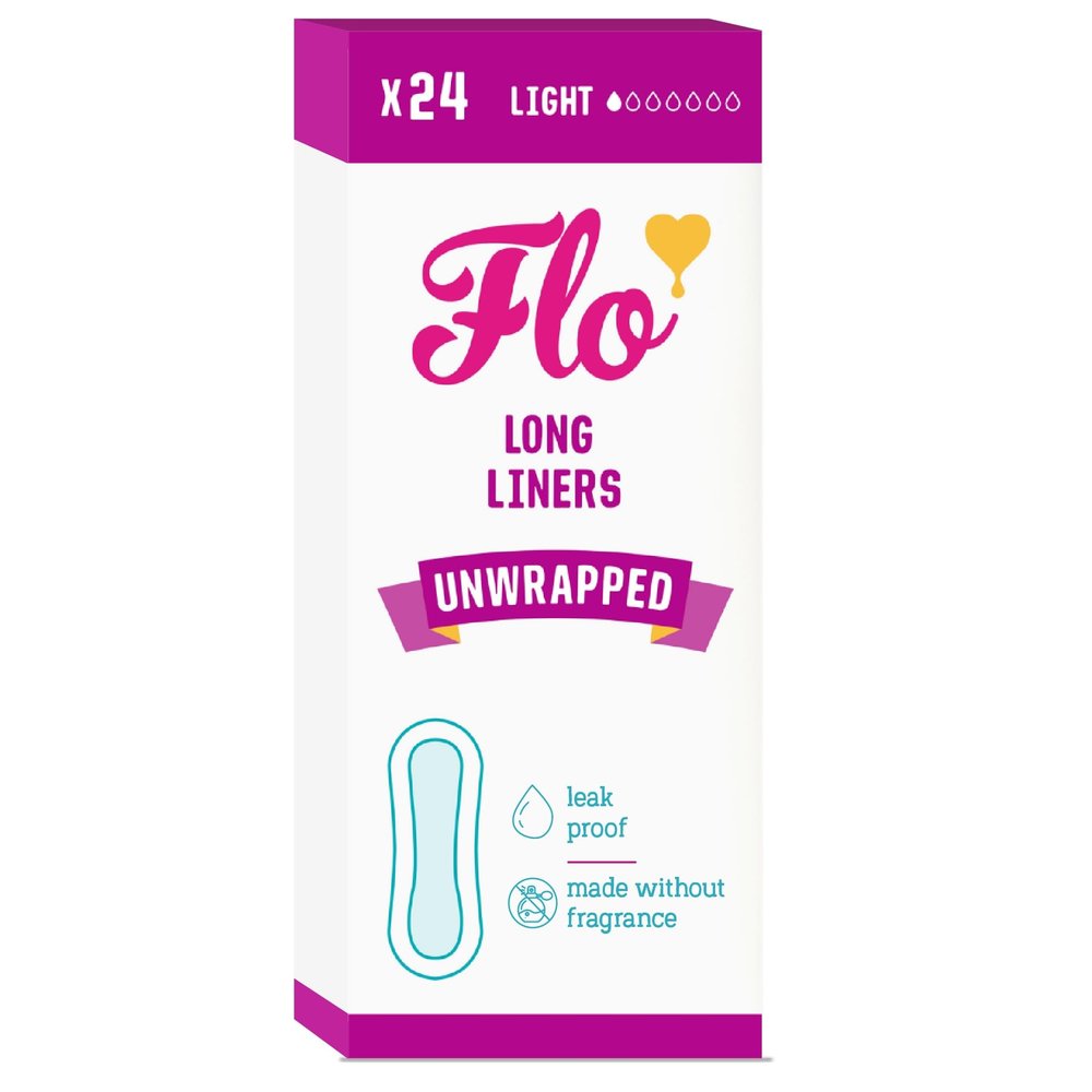 Flo - Long Liners (24 Pack), Light Flow, Made with Organic Bamboo