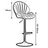 360 Swivel Chair Home Decoration Beauty Manicure Stool with Backrest, Footrest and Metal Base, Adjust 60-80 cm(Color:White) Interesting view 3