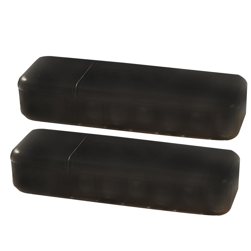 MUQING Daily Disposable Contact Lens Boxes Storage Cases, 2 PCS Eye Contacts Lens Organizer Bin, High Capacity Storage for All Contact Lenses Cases and Other Daily Items (Black)