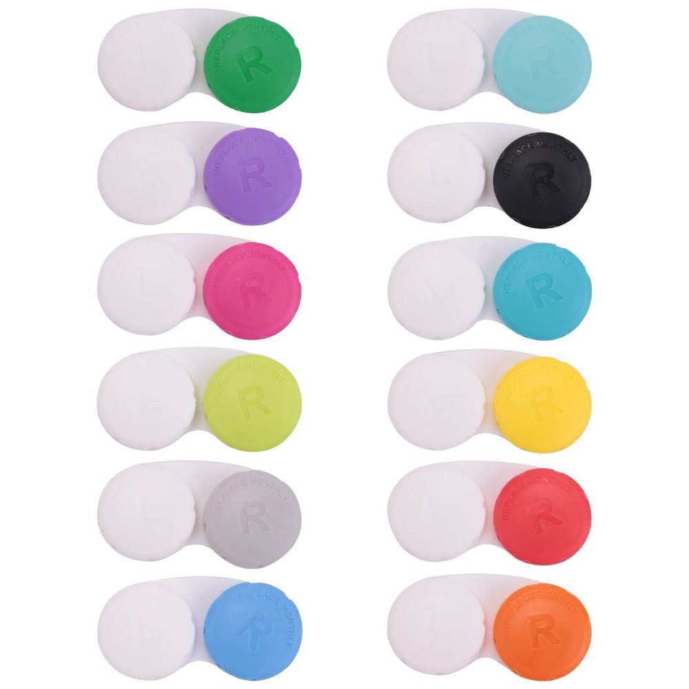 Folceretsc 12PCS Colorful Lens Case, Lens Immersion Kit, Suitable for Outdoor Mini Lens Case Screw Top