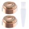 Facial Hair Remover Replacement Heads - Compatible with Gen 2 Finishing Touch Flawless Facial Hair Removal Tool, Facial Hair Remover Replacement Heads for Women, 2 Count, Rose Gold view 1