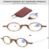 Lanomi Portable Folding Reading Glasses Round Women Men Blue Light Blocking Readers Plastic Compact Mini Pocket Eyeglasses with Bag Case 3 Pairs Tortoiseshell 1.0 view 2