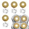 VRMETA 4 PCS Shaver Head Replacement Blades for Skull Pitbull Carver PRO 4 Electric Razor Replacement heads (Gold) view 1