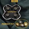 VRMETA 4 PCS Shaver Head Replacement Blades for Skull Pitbull Carver PRO 4 Electric Razor Replacement heads (Gold) view 3