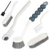 6 Pack Multipurpose Household Cleaning Brush Set, Deep Cleaning Brush Set with Grips Dish Brush, Scrub Brush, Bottle Brush, Shoe Brush, Groove Gap Brush, Keyboard Brush for Kitchen Bathroom (B) view 1