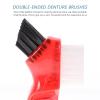 COHEALI 4pcs Mini Denture Toothbrush Double-Head Design for Oral Care Portable Cleaning Brush for Home Use view 3