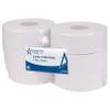Andarta - 2Ply Jumbo White Toilet Rolls with 76mm Core - Pack of 6 High Capacity Toilet Roll - 300m Per Roll - Made from Recycled Materials - Suitable for All Jumbo Dispensers - Bulk Toilet Roll view 1
