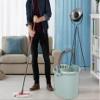 16L Mop Bucket Durable Plastic Floor Cleaning Bucket With Removeable Wringer Attached With Easy Grip Carry Handle For Home Office Cleaning Floors - (Silver Sage) view 4