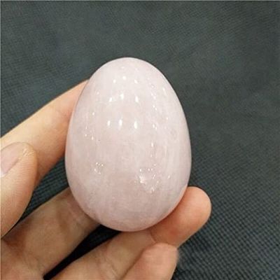 1Pc Crystal Egg, Rose Quartz and Amethyst Power Stone Egg for Crystal Healing, Meditation, Feng Shui, Scrying, Decor, Hand-made (Size : Rose quartz)