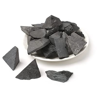 100g Raw Shungite Stone Healing Crystals and Stones Emf Protection Stones Root Chakra Stones (Size : 3-5cm100g)