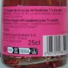 CLOVIS FRANCE - Reims Raspberry Vinegar - 8.45oz / 250 ml Glass bottle view 2