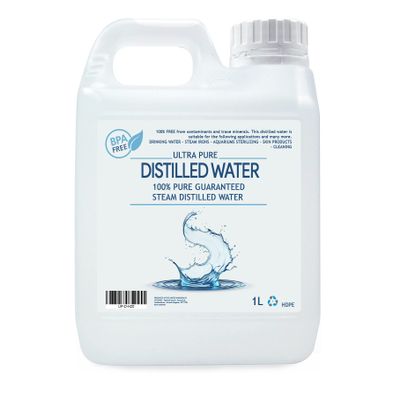Premium Purified Water - Distilled Water - 120ml - High Purity Water (Distilled, 120ml)