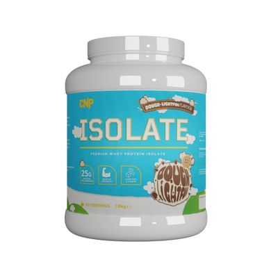 CNP Professional Premium Whey Protein Isolate, 60/30 Servings, 25g Protein, Low Sugar and Fats, 1.8kg & 900g, 6 New Great Tasting Flavours, Vegetarian and Halal (Dough-Lightful, 1.8kg)