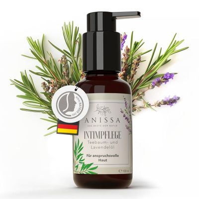 Anissa Naturkosmetik Women's Intimate Care 100 ml - Natural Care for Sensitive Skin, Nourishing, Moisturising, Anti-Inflammatory, Regenerating & Vegan